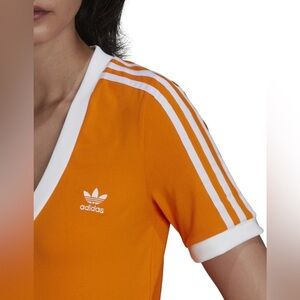 Adidas v neck crop top